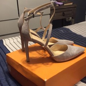 Suede high heels